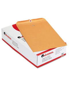 Universal 10" x 15" Side Seam #98 Kraft Clasp Envelope, Light Brown, 100/Box