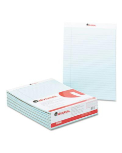 Universal 8-1/2" X 11-3/4" 50-Sheet 12-Pack Legal Rule Notepads, Blue Paper