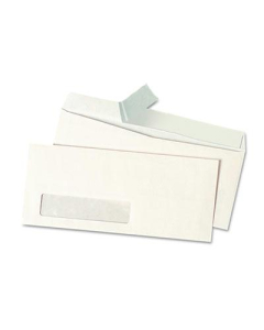 Universal One 4-1/8" x 9-1/2" Peel Seal Strip #10 Window Business Envelope, White, 500/Box