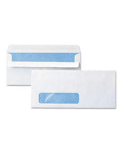 Universal One 4-1/8" x 9-1/2" Self-Seal #10 Security Tint Window Business Envelope, White, 500/Box