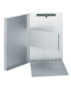 Universal One 2/5" Capacity 8-1/2" x 11" Aluminum Document Box, Silver