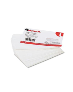 Universal 3" x 5", 100-Cards, White Ruled Recycled Index Cards