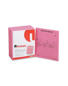 Universal 4-1/4" x 5-1/2" 12-Pack Important Message Pink Pad, 50-Forms