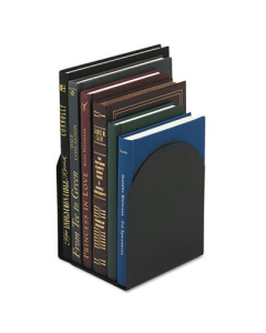 Universal 7" H Magnetic Metal Bookends, Black