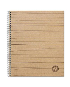 Universal One 8-1/2" X 11" 100-Sheet College Rule Wirebound Sugarcane Notebook, Brown Cover