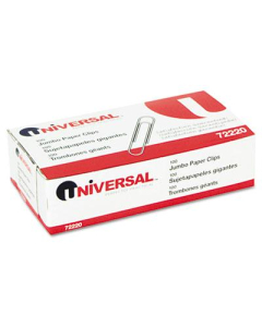 Universal Jumbo Wire Smooth Paper Clips, 100-Paper Clips