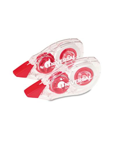 Universal One 1/5" x 472" Two-Way Correction Tape, White, 2-Pack