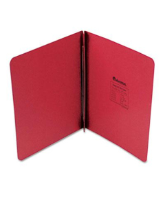 Universal 3" Capacity 8-1/2" x 11" Prong Clip Pressboard Report Cover, Red
