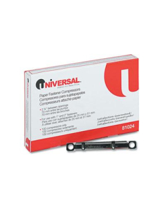 Universal 2-3/4" Length 3-1/2" Capacity Compressors for File And Paper Fastener Prong Bases, 100/Box