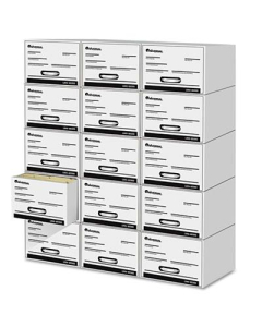 Universal One 14" x 25-1/2" x 11-1/2" Letter Storage Box Drawer Files, 6/Carton
