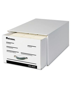 Universal One 17" x 25-1/2" x 11" Legal Storage Box Drawer Files, 6/Carton