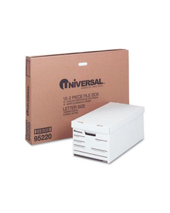Universal One 12" x 24" x 10" Letter Lift-Off Lid File Storage Boxes, 12/Carton