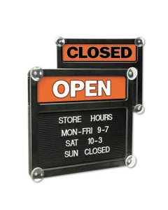 Headline Sign Double-Sided Open/Closed Sign with Message Area
