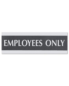 Headline Century 9" W x 3" H Employees Only Office Sign