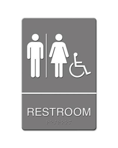 Headline 6" W x 9" H Restroom/Wheelchair Accessible ADA Sign