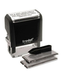 Trodat Self-Inking Do It Yourself Message Stamp, 3/4" x 1-7/8", Black Ink