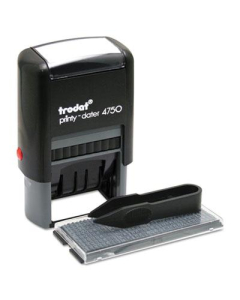 Trodat Self-Inking Do It Yourself Message Dater, 1-5/8" x 1", Blue/Red Ink