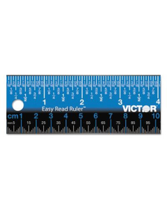 Victor 12" Standard & Metric Stainless Steel Ruler, Blue