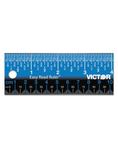Victor 18" Standard & Metric Stainless Steel Ruler, Blue