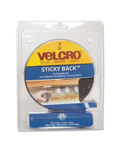 Velcro 3/4" x 5 ft. Sticky-Back Hook & Loop Fastener Tape with Dispenser, Black