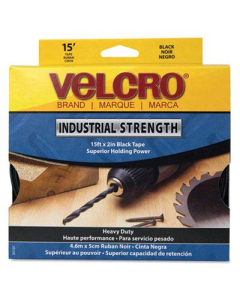 Velcro 2" x 15 ft. Industrial Strength Sticky-Back Hook & Loop Fasteners, Black