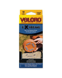 Velcro 1" x 4" Extreme Indoor & Outdoor Hook and Loop Fasteners, 10/Pack