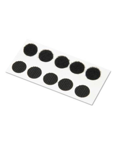 Velcro 3/4" Diameter Sticky-Back Fasteners, Black, 200 Coins/Box