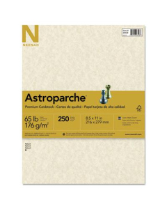 Neenah Paper 8-1/2" x 11", 65lb, 250-Sheets, Astroparche Cover Stock