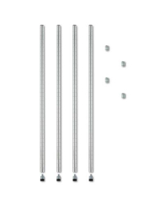 Alera 36" H 4-Pack Stackable Posts for Wire Shelving, Silver
