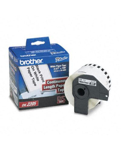 Brother DK2205 Continuous Paper 2.4" x 100 ft. Label Tape Roll, White