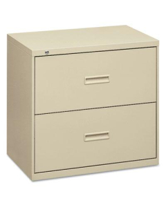 Basyx 482LL 2-Drawer 36" Wide Lateral File Cabinet, Letter & Legal Size, Putty