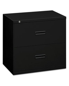 Basyx 482LP 2-Drawer 36" Wide Lateral File Cabinet, Letter & Legal Size, Black