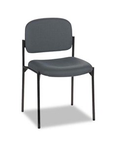 Basyx VL606 Fabric Stacking Guest Chair, Charcoal