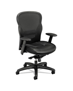 Basyx VL701 Mesh-Back Leather High-Back Task Chair