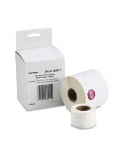 Dymo 30911 2-1/4" x 4" Time-Expiring Name Badge Labels, White, 250/Pack
