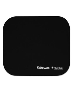Fellowes 9" x 8" Microban Nonskid Base Mouse Pad, Black