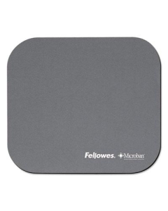 Fellowes 9" x 8" Microban Nonskid Base Mouse Pad, Graphite