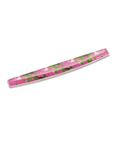 Fellowes 18-1/2" x 2-5/16" Photo Gel Keyboard Wrist Rest with Microban Protection, Pink Flowers
