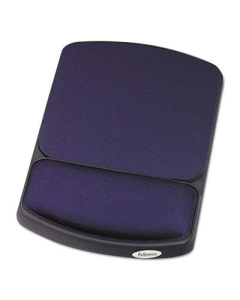 Fellowes 6-1/4" x 10-1/8" Gel Mouse Pad with Wrist Rest, Sapphire/Black