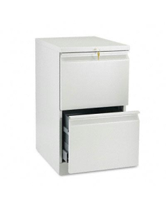 HON Efficiencies 33820RQ 2-Drawer File/File Radius Pull Mobile Pedestal, Light Gray