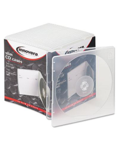 Innovera 25-Pack Slim CD Case, Clear