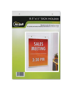 NuDell 8.5" W x 11" H Wall Mount Sign Holder
