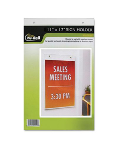 NuDell 11" W x 17" H Wall Mount Sign Holder