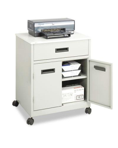 Safco 2-Shelf /Drawer Machine Cart, Gray