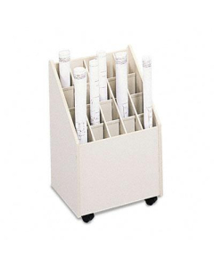 Safco Laminate 20-Compartment Mobile Roll File Cart