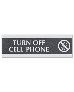 Headline Century 9" W x 3" H Turn Off Cell Phone Office Sign