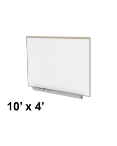 Ghent A2M410-M Premium Centurion 10 ft. x 4 ft. Porcelain Magnetic Whiteboard with Map Rail