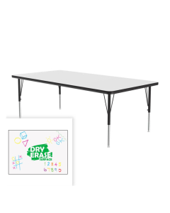Correll Dry Erase 72" W x 36" D Activity Table, Frosty White