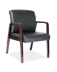 Alera Leather Wood Guest Chair