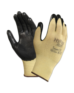 AnsellPro HyFlex CR Gloves, Size 7, Yellow/Black, Kevlar/Nitrile, 12 Pair